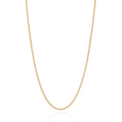 CORRENTE FOLHEADO A OURO ELO BATIDO DIAMANTADO. MED 42CM ROMMANEL 532393