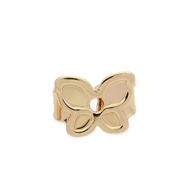 TARRAXA BORBOLETA GRANDE FOLHEADO A OURO ROMMANEL 590047 UNIDADE