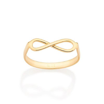 ANEL SKINNY FOLHEADO A OURO INFINITO ROMMANEL 513303