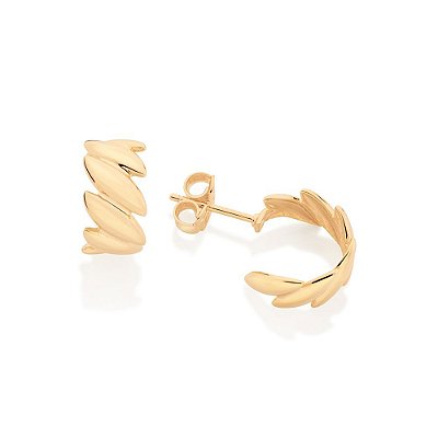 ARGOLA NAVETES FOLHEADO A OURO. MED 1,2CM ROMMANEL 527091