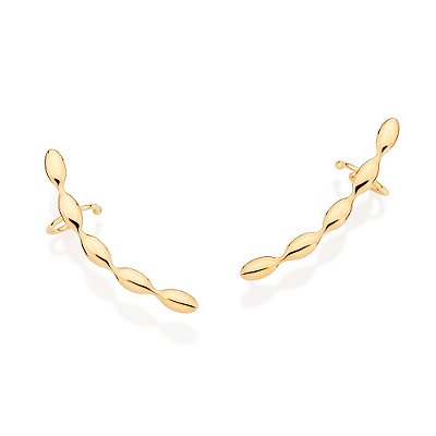 EAR CUFF COM PIERCING DE PRESSÃO FOLHEADO A OURO FORMATO OVAL. MED 4,8CM ROMMANEL 527065