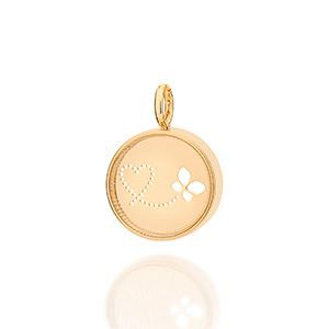 PINGENTE FOLHEADO A OURO VOO DA BORBOLETA. MED 2,1CM ROMMANEL 542677