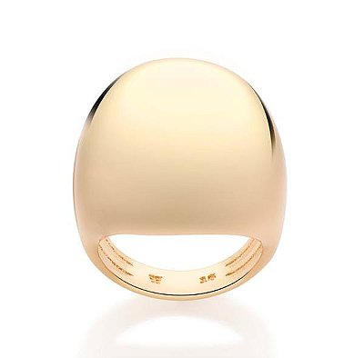 MAXI ANEL BOMBÊ FOLHEADO A OURO ROMMANEL 513356