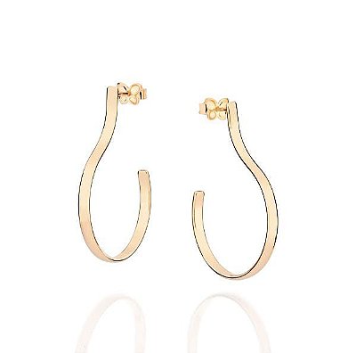 ARGOLA LISA FOLHEADO A OURO. MED 3,5CM ROMMANEL 527150