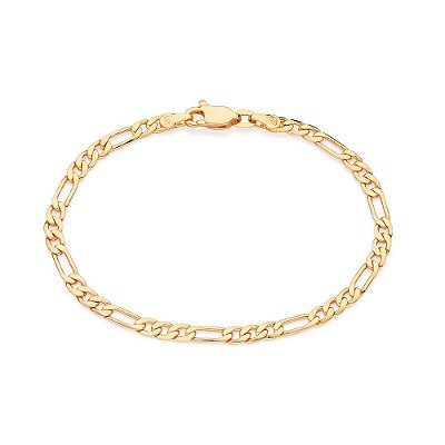 PULSEIRA INFANTIL FOLHEADO A OURO ELO 3X1. MED 16CM ROMMANEL 552105