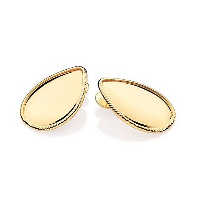 MAXI BRINCO GOTA FOLHEADO A OURO. MED 3,7CM ROMMANEL 527182