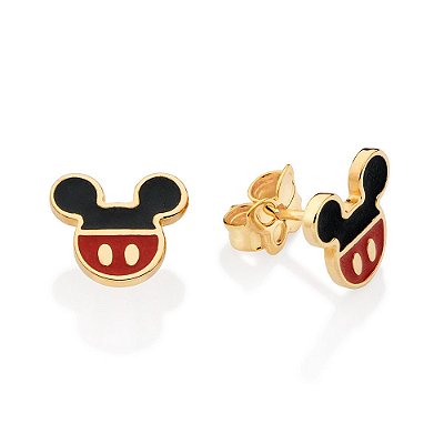 BRINCO FOLHEADO A OURO BERMUDA DO MICKEY. MED 0,90CM ROMMANEL 527224