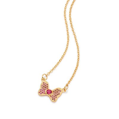 GARGANTILHA FOLHEADO A OURO LAÇO DA MINNIE. MED 42CM ROMMANEL 532496