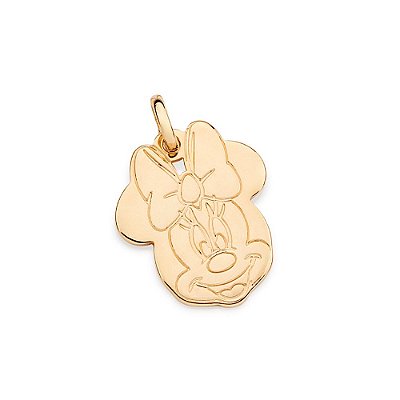 PINGENTE FOLHEADO A OURO ROSTO DA MINNIE. MED 2,1CM ROMMANEL 542747