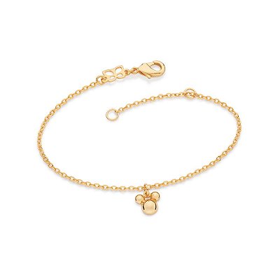 PULSEIRA INFANTIL FOLHEADO A OURO MICKEY. MED 16CM ROMMANEL 552126