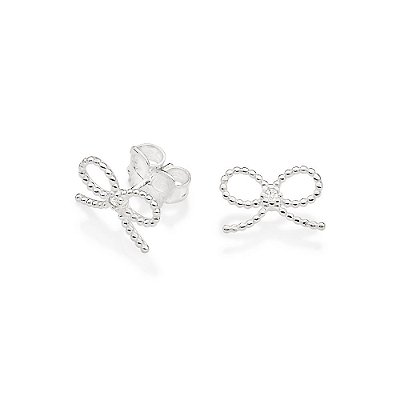 BRINCO LAÇO PRATA 925 COM ZIRCÔNIAS. MED 1CM ROMMANEL 820119