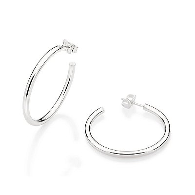ARGOLA LISA PRATA 925. MED 3,5CM ROMMANEL 820140