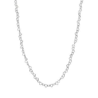 GARGANTILHA PRATA 925 ELOS CORAÇÕES 45CM ROMMANEL 830042
