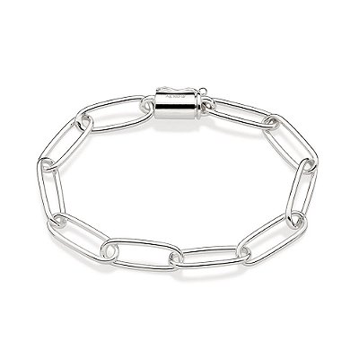 PULSEIRA PRATA 925 ELO OVAL LONGO 18CM ROMMANEL 850041