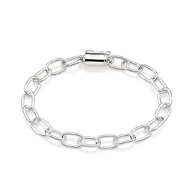 PULSEIRA PRATA 925 ELO OVAL 18CM ROMMANEL 850045