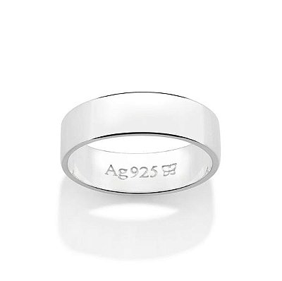 ALIANÇA DE COMPROMISSO PRATA 925 LISA 5MM ROMMANEL 810206