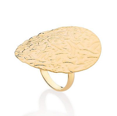 MAX ANEL FOLHEADO A OURO CHÃO LUNAR ROMMANEL 513404