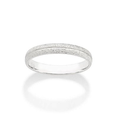 ALIANÇA DE COMPROMISSO PRATA 925 DIAMANTADA 3MM ROMMANEL 810216