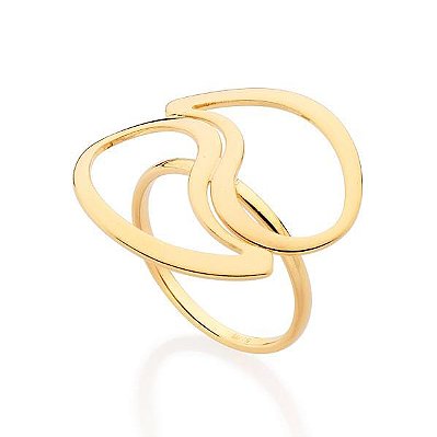 ANEL GOTAS FOLHEADO A OURO ROMMANEL 513408