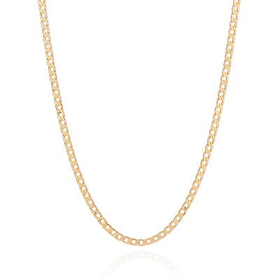 CORDÃO UNISSEX FOLHEADO A OURO ELO GROUMET. MED 60CM ROMMANEL 532497