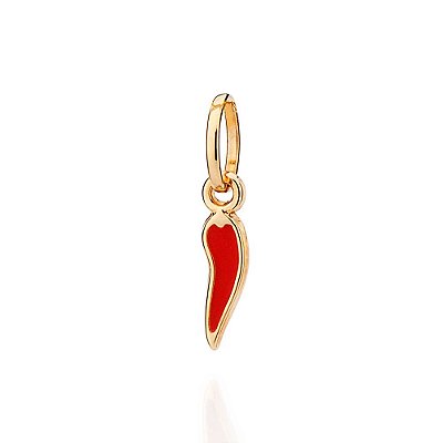 PINGENTE PIMENTA FOLHEADO A OURO COM APLIQUE DE RESINA. MED 1,8CM ROMMANEL 542741