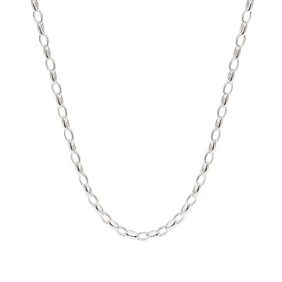CORRENTE PRATA 925 ELO CADEADO OVAL 42CM ROMMANEL 830081