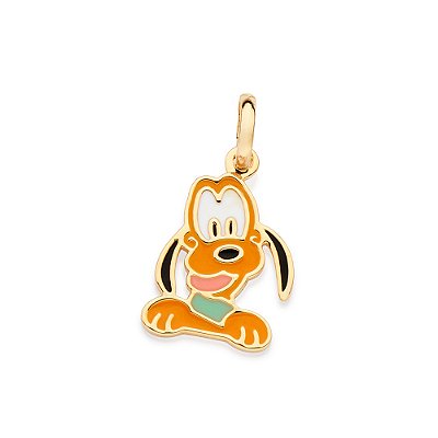 PINGENTE PLUTO FOLHEADO A OURO COM RESINA COLORIDA. MED 2,3CM ROMMANEL 542749