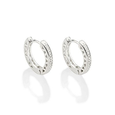 ARGOLA PRATA 925 COM ZIRCÔNIAS. MED 1,4CM ROMMANEL 820158