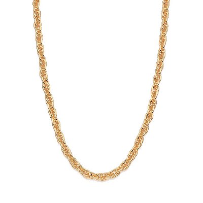 GARGANTILHA GROSSA FOLHEADO A OURO ELOS OVAIS. MED 45CM ROMMANEL 532504