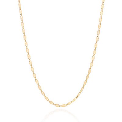 CORRENTE FOLHEADO A OURO ELOS BATIDOS. MED 60CM ROMMANEL 532505