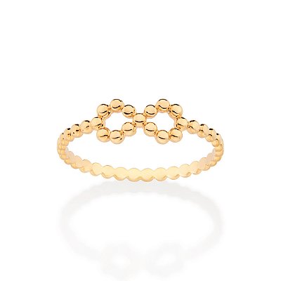 ANEL SKINNY FOLHEADO A OURO INFINITO ROMMANEL 513430