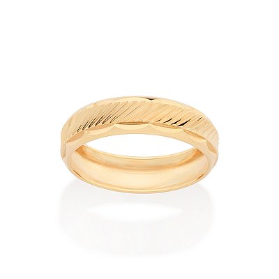 ALIANÇA ABAULADA FOLHEADO A OURO ARO 5MM ROMMANEL 513433