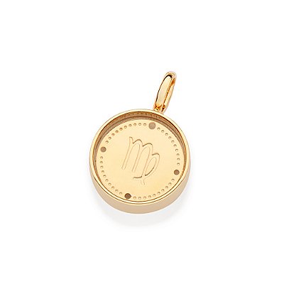 PINGENTE FOLHEADO A OURO SIGNO VIRGEM. MED 2,3CM ROMMANEL 542762