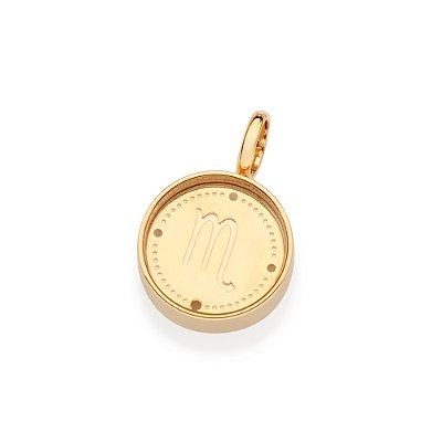 PINGENTE FOLHEADO A OURO SIGNO ESCORPIÃO. MED 2,3CM ROMMANEL 542764