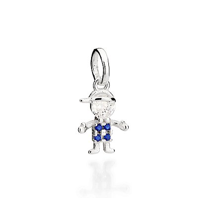 PINGENTE PRATA 925 MENINO COM ZIRCÔNIAS. MED 1,70CM ROMMANEL 840064