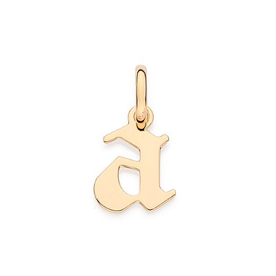 PINGENTE MASCULINO FOLHEADO A OURO LETRA GÓTICA. MED 1,9CM ROMMANEL 542787