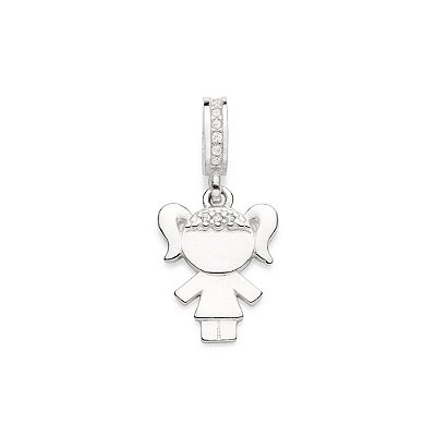 BERLOQUE PRATA 925 MENINA COM ZIRCÔNIAS. MED 2,4CM ROMMANEL 840077
