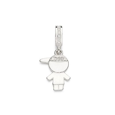 BERLOQUE PRATA 925 MENINO COM ZIRCÔNIAS. MED 2,4CM ROMMANEL 840078