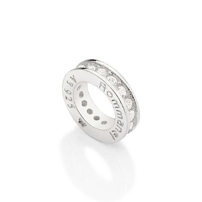 BERLOQUE STOPPER SEPARADOR PRATA 925 COM ZIRCÔNIAS. MED 0,70CM ROMMANEL 840080