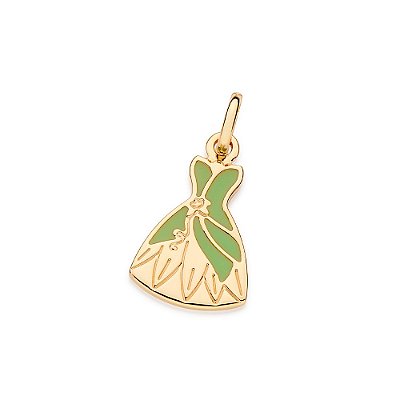 PINGENTE VESTIDO TIANA FOLHEADO A OURO COM APLIQUE DE RESINA. MED 2,3CM ROMMANEL 542824