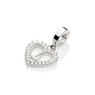BERLOQUE PRATA 925 CORAÇÃO COM NOSSA SENHORA APARECIDA. MED 2,1CM ROMMANEL 840091