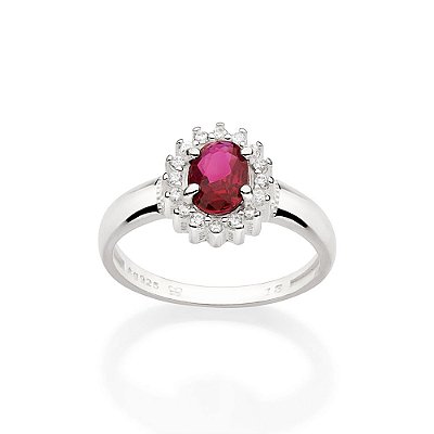 ANEL PRATA 925 COM ZIRCÔNIAS ROSA COM BRANCO ROMMANEL 810271