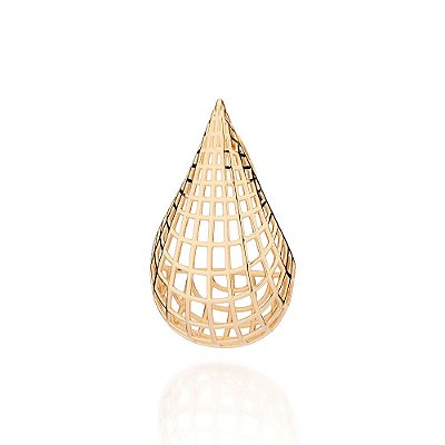 MAX PINGENTE FOLHEADO A OURO GOTA ABAULADA. MED 5CM ROMMANEL 542848