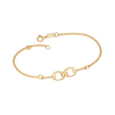 PULSEIRA FERRADURA FOLHEADO A OURO. MED 19CM ROMMANEL 552149