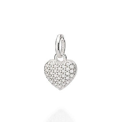 PINGENTE PRATA 925 CORAÇÃO COM ZIRCÔNIAS. MED 1,4CM ROMMANEL 840126