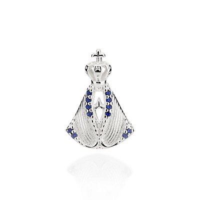 PINGENTE PRATA 925 NOSSA SENHORA APARECIDA. MED 1,7CM ROMMANEL 840085