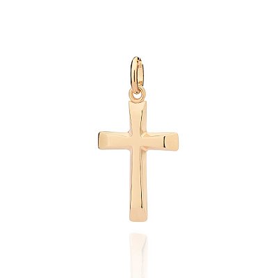 PINGENTE MASCULINO FOLHEADO A OURO FORMATO CRUZ. MED 3,8CM ROMMANEL 542843
