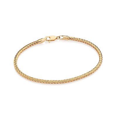 PULSEIRA MASCULINA RABO DE RAPOSA FOLHEADO A OURO. MED 21CM ROMMANEL 552155