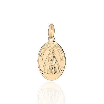PINGENTE MEDALHA FOLHEADO A OURO NOSSA SENHORA DE NAZARÉ. MED 2,6CM ROMMANEL 542871