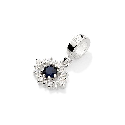 BERLOQUE PRATA 925 OLHO GREGO COM ZIRCÔNIAS BRANCO COM AZUL. MED 2CM ROMMANEL 840103